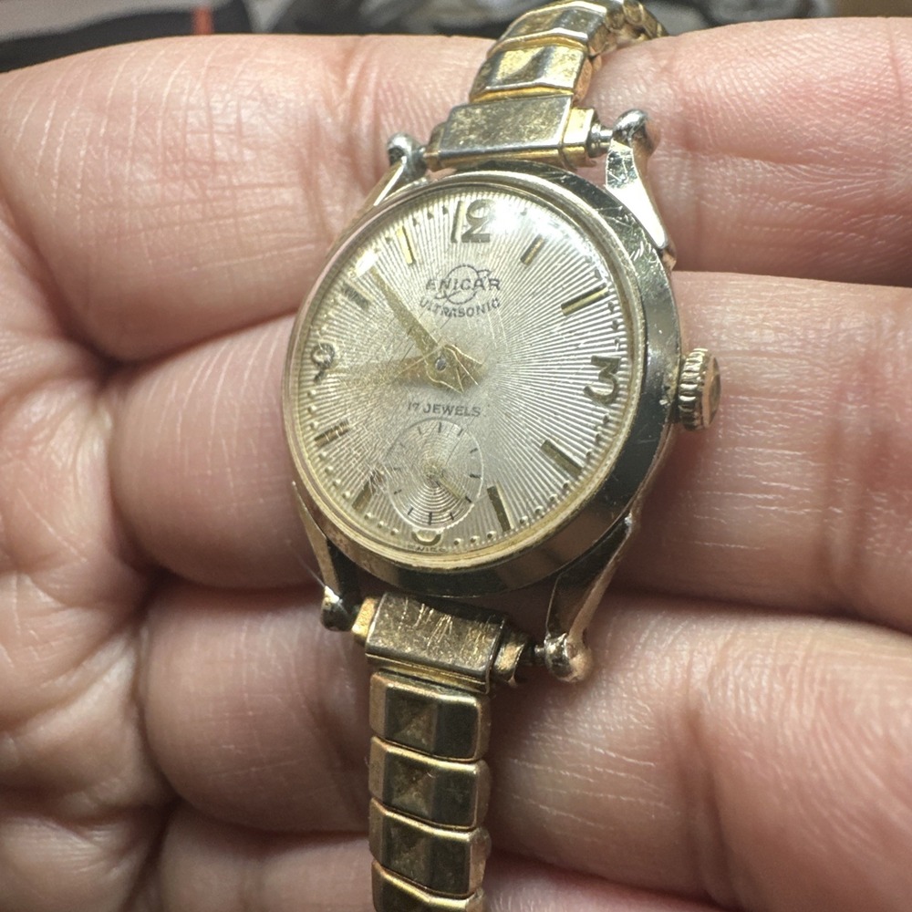 Works ENICAR Ultrasonic DURALUMINUM Swiss 17 Jewels Mechanical Ladies Watch 23mm - Picture 4 of 11